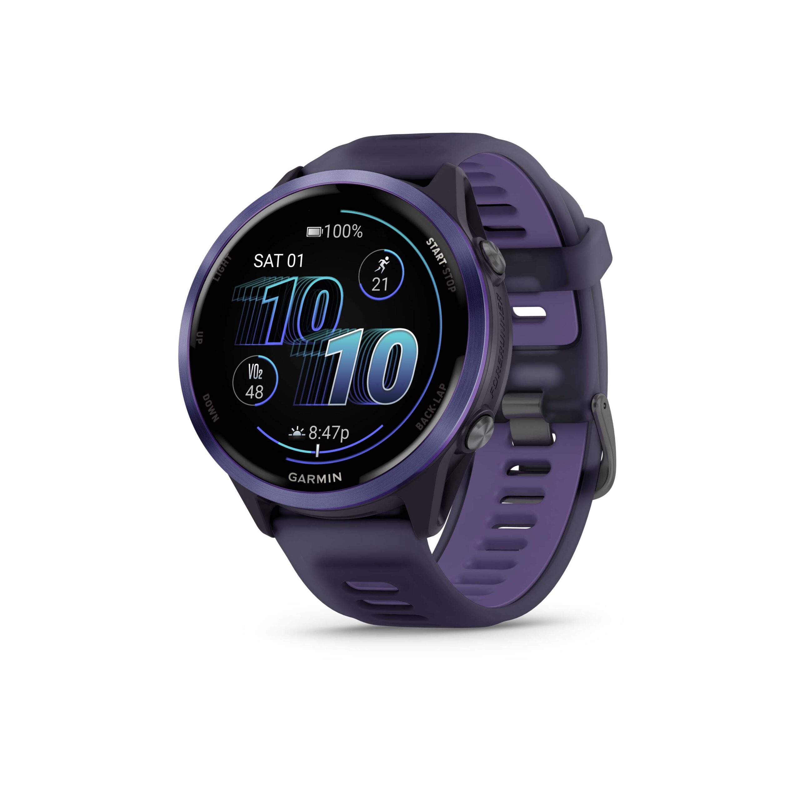 Garmin - Forerunner 570 GPS-Smartwatch 47 mm Aluminium - Indigo Aluminium - (2025)