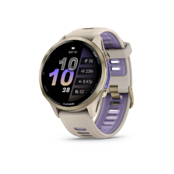 Garmin - Forerunner 970 GPS-Smartwatch 47 mm Titan - Soft Gold Titan mit French-Gray-Gehäuse - (2025)